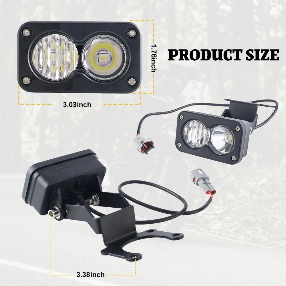 Baja-Style LED Headlight & Flood Light Pods Combo – Sur-Ron, Segway X260 & Talaria